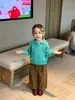 Suéter de Punto Elegante para Niña con Cuello Polo de Otoño, Nuevo Suéter Suave de Canalé Estilo Coreano para Bebé, Atuendo Versátil de Otoño