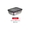 Caja de almacenamiento de alimentos de acero inoxidable 304, recipiente cuadrado sellado a prueba de fugas, juego de tres piezas de fiambrera sellada portátil para refrigerador, suministro directo