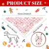 2026 Decoración de Ambiente para Mascotas de Navidad Babero Triángulo para Perro Gato Tela Estampada Navideña
