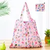 Bolsa de compras plegable de gran capacidad, bolso de mano portátil para supermercado, impresión de logotipo, bolsa de almacenamiento 190T, directo de fábrica