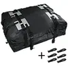 Bolsa de bagagem impermeável e resistente ao sol para teto de carro, 600D para SUV ao ar livre, dobrável, equipamento de viagem autônoma, bolsa de teto