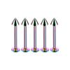 E-commerce transfronteiriço aço inoxidável labial spike cônico multicolorido multitarefa tamanho europeu e americano personalidade moda hip-hop joia de piercing