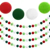 Decoração de Casa Estilo Nórdico Adereços para Fotos para Quarto de Crianças e Quarto de Menina, Cordões Pendurados de Pompons de Natal em Cores Macaron