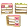 Gabinete combinado de juguete de pino alcanfor para jardín de infantes, muebles para niños, estantería de madera maciza, estantería de dibujos animados, casillero multifuncional