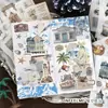 Infeel.Me Serie de Viajes Vintage Libro de Pegatinas de Papel Japonés Diario Retro DIY Decoración para Bolsa Ita Papel Base de Fondo
