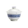 Mi Yan salpica color azul bajo cubierta pintado a mano tazón con tapa poesía manuscrita tazón para té blanco taza para té juego de té literati juego de té kung fu
