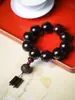 Madera de Palisandro Rosa de Hoja Pequeña India Material Viejo DIY Perla Roja del Sur 15mm Diseño Círculo Único Pulsera de Cuentas Budistas para Hombre y Mujer Venta al por Mayor