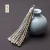 Cuerda de Algodón Borla DIY Tejido a Mano Hilo de Algodón Borla Pequeña Adorno Colgante Estilo Tíbet Accesorios de Borla Colgante para Bolso Decoración