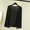 Novo Cardigan Feminino Primavera e Verão Fino Xale de Manga Comprida Jaqueta de Ar Condicionado Algodão Modal Tamanho Grande Plus Size Solto para Gordinhas Roupa Externa