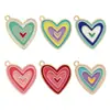 Fabricante de accesorios de joyería con forma de corazón, al por mayor en stock, joyería DIY hecha a mano de aleación, fábrica de accesorios de joyería DIY de goteo de aceite