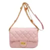 Cadeia All-match Small Square Bag Feminino 2023 Novo Verão Simples Moda Rhombic Shoulder Bag Western Style Crossbody Underarm Bag