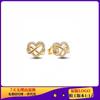 Panjia nueva llegada cobre blanco plateado perla aretes encantadores retorcidos aretes tricolor
