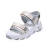 Sandalias Estilo Tweed para Mujer Verano 2020 Nuevo Correa de Fondo Plano Trbottomy Zapatos de Playa Velcro Suela Gruesa Sandalias Deportivas