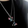 Buen amigo caricatura Juguetón lindo puntada orejona collar de pareja para hombres y mujeres personalidad colgante hip hop cadena para suéter