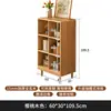 Librería de Madera Maciza Color Nogal Gabinete con Celosía Gabinete de Almacenamiento para Sala de Estar Gabinete Bajo de Pie Estantería de Pared Integrada