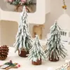 Decoración Navideña Árbol de Navidad 2023 Decoraciones Navideñas Amazon Árbol Pequeño Nevado Árbol Decorativo de Cedro