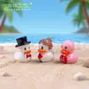 Novos Produtos Transfronteiriços Fofo Casal Casamento Patinho Amarelo Figuras Decoração DIY Acessórios Micro Paisagem Decorações de Mesa