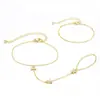 Cadena de Dedo Cruzada Dorada Transfronteriza de AliExpress, Pulsera Moderna, Suave, Elegante, Estilo Minimalista Moderno, Chapada en Cobre