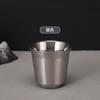Copo de Café de Aço Inoxidável 304 de Camada Dupla Portátil Mini Taça de Vinho de Pequena Capacidade Copo de Cerveja Isolado Doméstico Pode Ser Personalizado