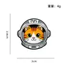 Insígnia de Metal de Gato Espacial Desenho Animado Fofo Broche Criativo de Gato Astronauta Liga Broche Decoração de Mochila de Estudante Venda por Atacado