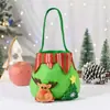 Navidad Creativa Bolsa de Manzana en Inglés Dibujos Animados Anciano Muñeco de Nieve Regalo para Niños Bolsa de Dulces Felpa Bolso de Mano Rojo
