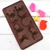 Dubi 10 Séries de Natal Diferentes Consecutivas Caixa de Presente Molde de Chocolate Estrela de Cinco Pontas Caixa Colorida Caixa de Presente Silicone
