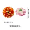 Cabeça de Flor de Rosa Peônia Simulada DIY Flor de Rosa Adorno de Cabeça Étnico Material de Flor Artificial Props para Parede de Flores de Salão de Casamento