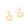 Nuevos aretes de acero de titanio estrella de David retro simples estrella de seis puntas para mujer aretes de acero inoxidable regalo de San Valentín