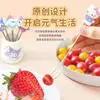 Set de Tenedores de Fruta Lindos de Dibujos Animados de Alto Valor, Tenedores de Fruta Creativos para el Hogar de Acero Inoxidable con Tarro de Almacenamiento