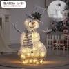 Boneco de neve luminoso de ferro de Natal decoração de alces decoração de cena de janela de shopping de hotel Suprimentos de Natal