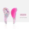 Peine Transparente de Dibujos Animados de Unicornio para Niños Peine Brillante Lindo Peine para el Cabello Anti-Nudos Peine Masajeador con Cojín de Aire
