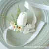 237 Ramillete de celebración de negocios estilo occidental flor de mano suministros de boda estudio de flores artificiales accesorios para fotos Serie Blanca