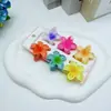 Grampo de Tubarão Flor Plumeria Multicor Degradê Pequeno 4cm Transfronteiriço Estilo Doce de Férias Presilha de Cabelo Acessório de Cabelo Mais Vendido na Amazon