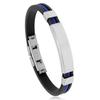 Pulseira masculina de silicone em aço inoxidável personalizada com letras DIY criativas e novas joias da Europa e dos Estados Unidos