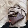Bolsa Francesa Pequeña de Crowdsourcing para Mujer 2024 Nuevo Bolso Kelly Estampado de Piedra Vintage Bolso de Mano Vintage Bolso Cruzado de Moda