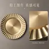 Manteles individuales de estilo occidental en forma de abanico color dorado transfronterizos, con un lujoso diseño metálico, perfectos para decoraciones de bodas y fiestas, con base de plástico PP