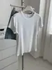 Camiseta Básica Versátil Adelgazante de Manga Corta para Mujer, Ajustada, Elástica, Cuello Redondo, Hombro Normal, Top Base Bordado Little Pony 26 Verano