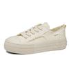 Zapatos de lona combinables para mujer, novedad de verano 2023, zapatos blancos de suela gruesa combinables, zapatillas informales transpirables para mujer