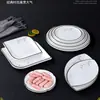 Platos de Melamina para Restaurantes y Hoteles, Platos de Plástico Sencillos y Elegantes para Restaurantes de Barbacoa