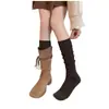 Meias de tricô de caxemira espessas para outono e inverno, meias longas, meias até a panturrilha, meias femininas com padrão de losango, meias quentes para esportes ao ar livre