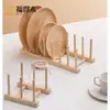 Estantería de Almacenamiento de Madera Maciza, Escurridor, Estantería de Almacenamiento para Cocina, Escurridor de Platos, Estantería de Exhibición Creativa de Almacenamiento Multiusos