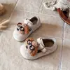 Sapatos de Algodão Quente Estilo Coreano Desenho Animado Cachorrinho Pelúcia para Crianças 2026 Outono/Inverno Novos Sapatos de Princesa Solado Macio Versátil Sapatos de Algodão