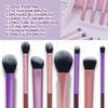 Conjunto de 8 Pincéis de Maquiagem com Tubo Longo de Alumínio, Cabo Colorido, Pincel para Sombra, Cerdas Macias, Ferramenta de Beleza, Base e Líquido, Conjunto Portátil