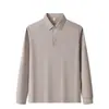 Nueva Camisa Polo Antibacterial de Secado Rápido para Hombres y Mujeres, Camiseta de Manga Larga de Negocios, Polo Sin Costuras, Color Liso Casual