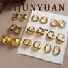 Moda Europeia e Americana Simples e Requintado Ouro Escovado Fosco Brincos Luxo Acessível Alto Padrão Elegante Versátil Outono e Inverno Brincos para Mulheres