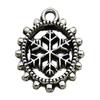 Colgante de aleación con diseño de muñeco de nieve, árbol de Navidad, ciervo y copo de nieve, surtido de 20 unidades, serie navideña, colgante de plata antigua.