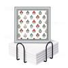 Venta al por mayor de fábrica transfronterizo patrón geométrico retro francés posavasos cuadrado americano para el hogar cerámica absorbente aislamiento térmico mantel individual