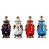 Botella de Vino de Cerámica de Jingdezhen 5 2.5kg Set de Caja de Regalo con Etiqueta, Botella de Vino Blanco, Jarra de Vino, Set de Vino de Estilo Retro, Lujo Ligero