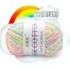 Hilo de tres cabos multicolor degradado, algodón leche, tejido a mano, grosor medio, hilo para bebé estampado, hilo para suéter de bebé e infantil, hilo de calidad de exportación