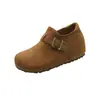 Sapatos Birkenstock Femininos 2026 Outono com Solado Grosso, Slip-On com Aumento Interno de Altura para Mulheres Baixas, Mocassins de Início de Outono